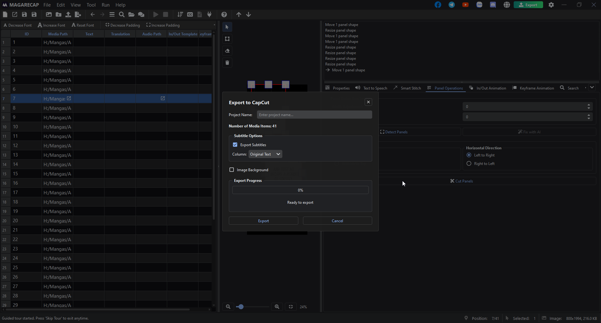 MagaRecap CapCut export feature